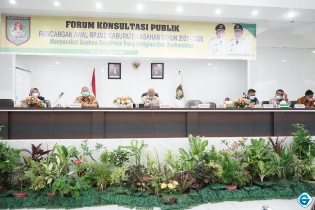 Bupati Buka Forum Konsultasi Publik Rancangan Awal RPJMD Kabupaten Asahan tahun 2021-2026